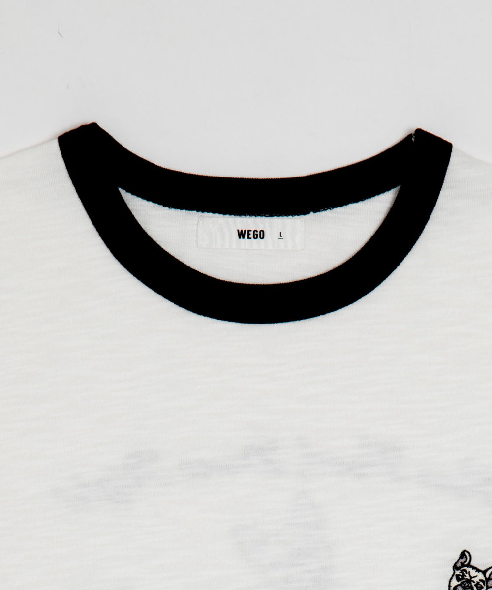 ワンポイント刺繍リンガーT（SS）