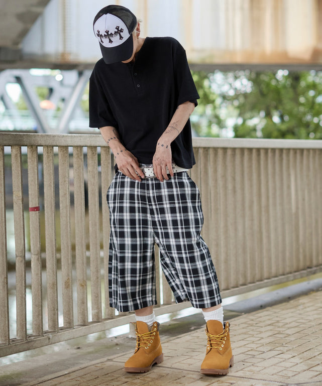 ブラックチェック1 モデル：175cm L着用