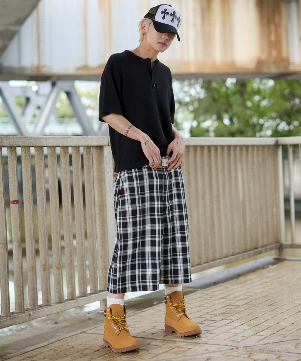ブラックチェック1 モデル：175cm L着用