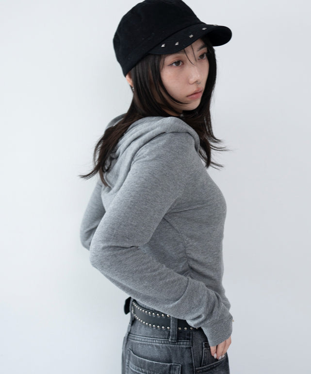 杢グレー モデル：159cm F着用