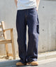 カバーフィットバルーンデニムパンツ/デニムインディゴ モデル：181cm L着用