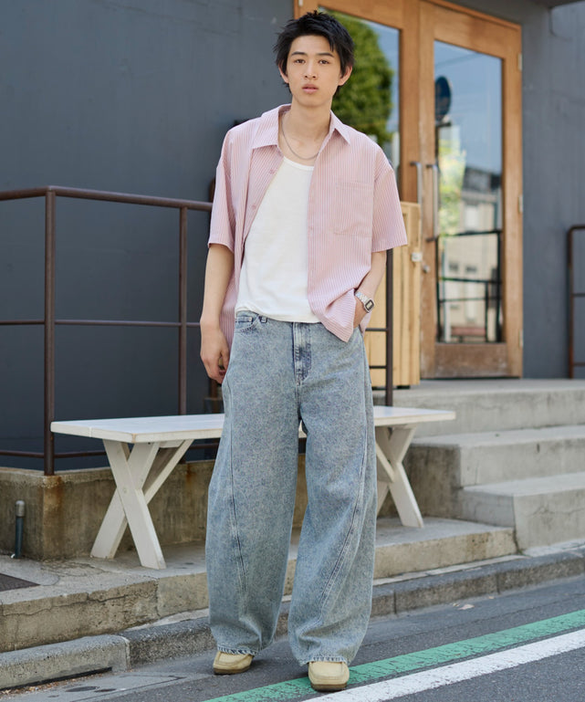 デニム淡 モデル：181cm L着用