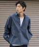 クロップドブロードシャツ/ブルーチェック1 モデル：181cm L着用