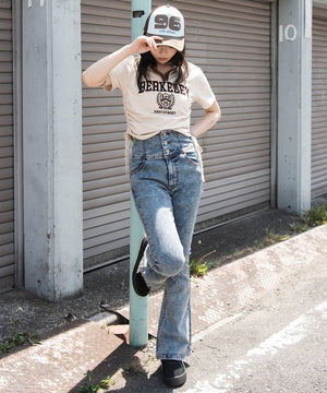 デニム中濃加工　モデル：159cm M着用
