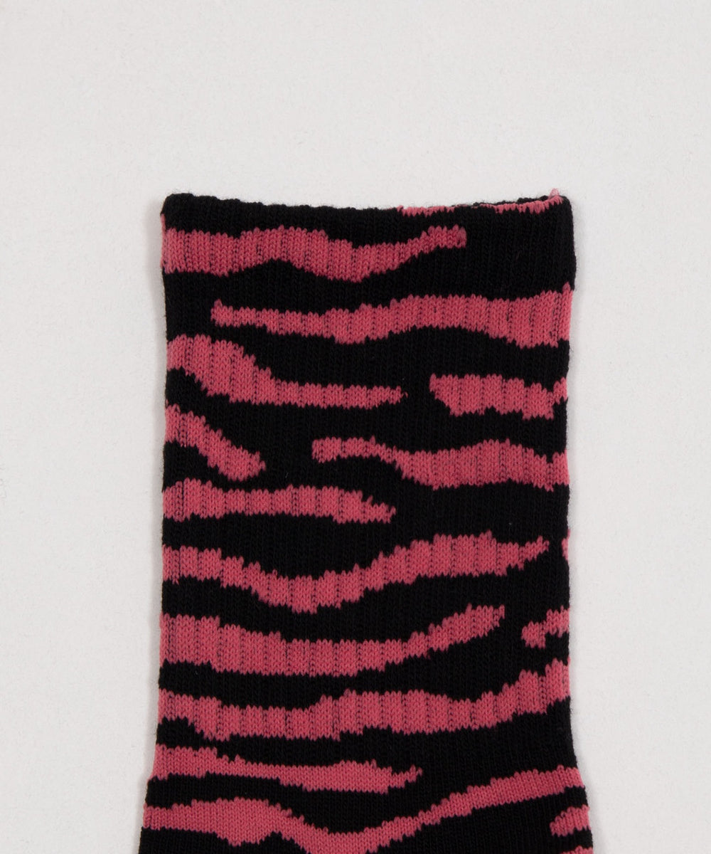 ゼブラ柄リブソックス(23-25cm)
