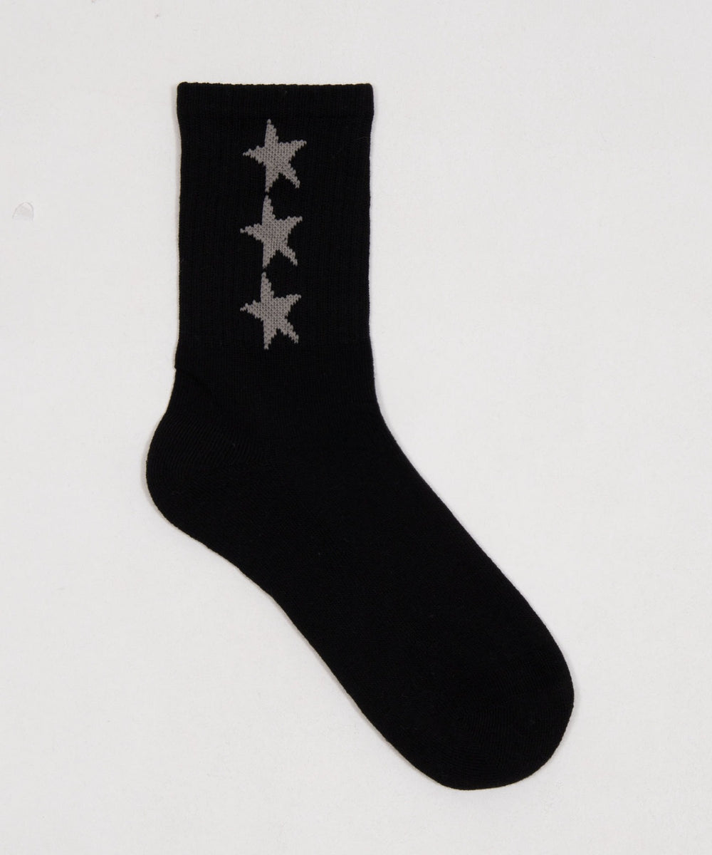 3連スターデザインソックス(23-25cm)