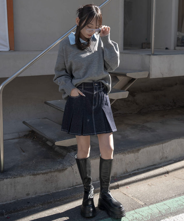 デニムインディゴ　モデル：159cm M着用