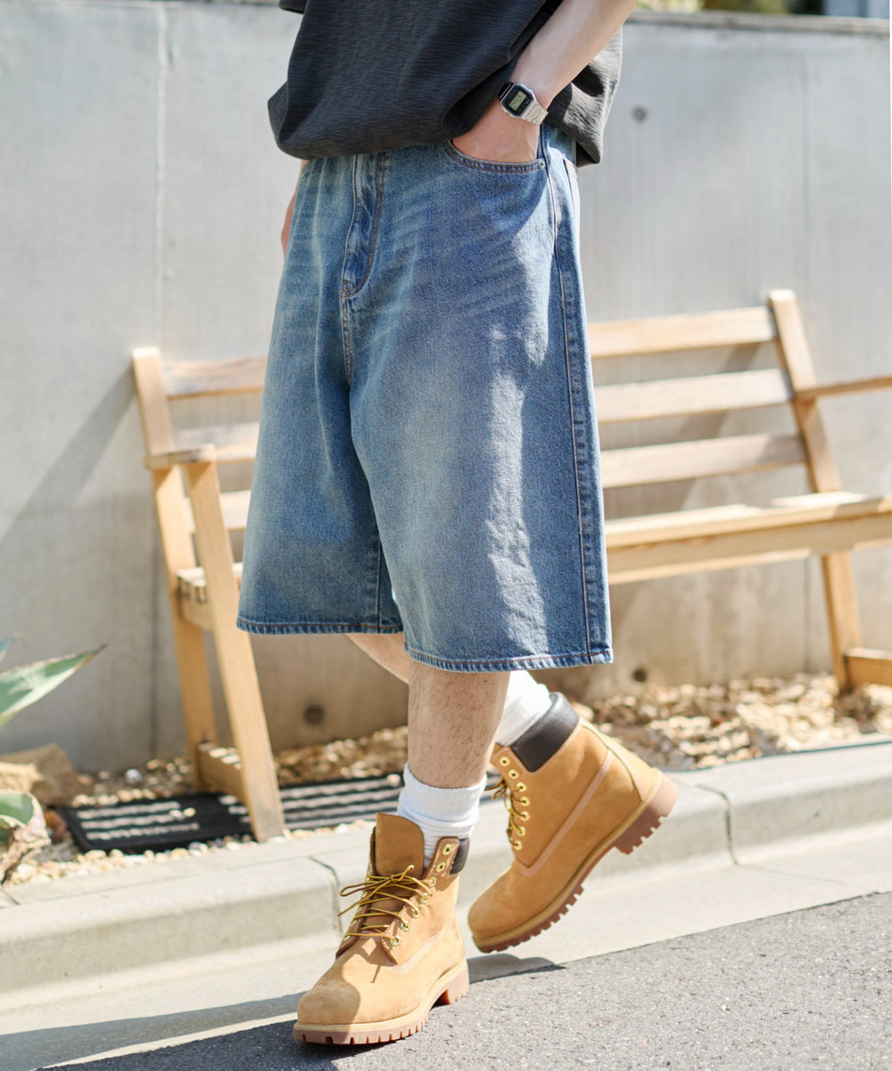 デニム中濃加工 モデル：181cm L着用