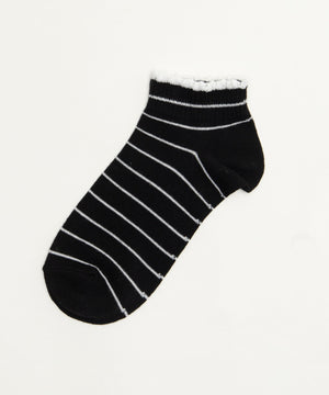 ボーダーショートソックス(23-25cm)