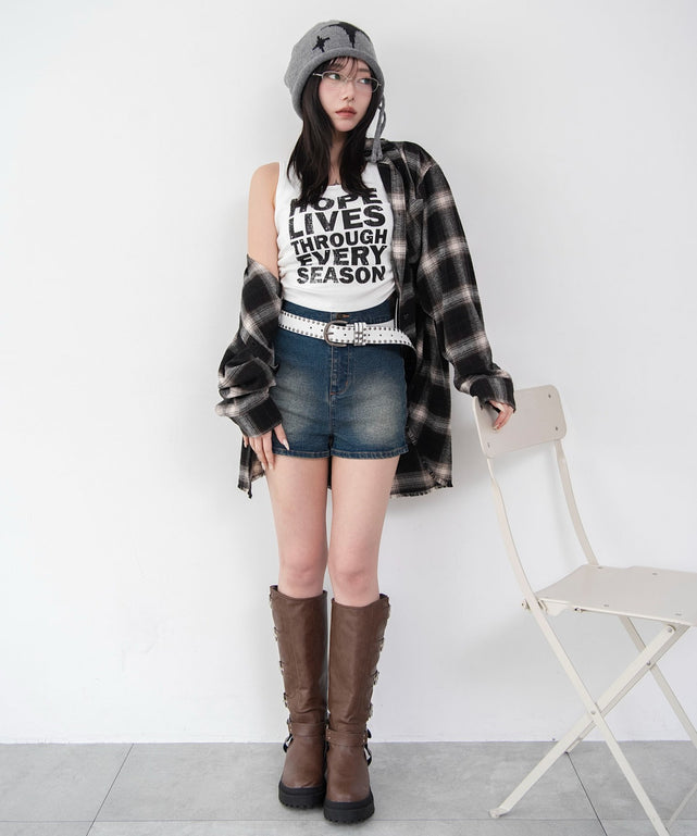 デニム中濃加工　モデル：159cm M着用