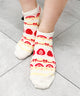 ケーキ柄ショートソックス(23-25cm)/オフホワイト