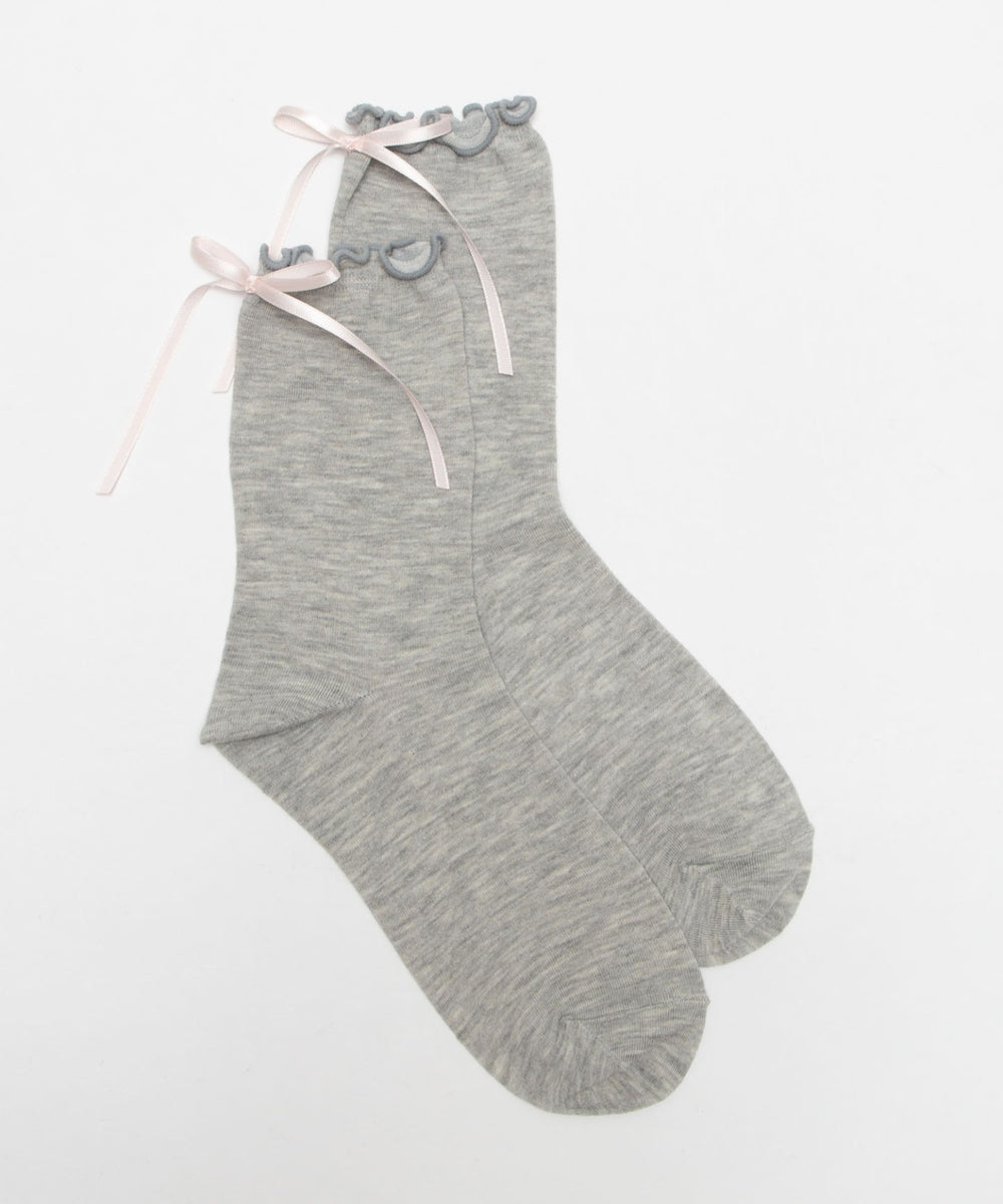 バックリボンメローソックス(23-25cm)