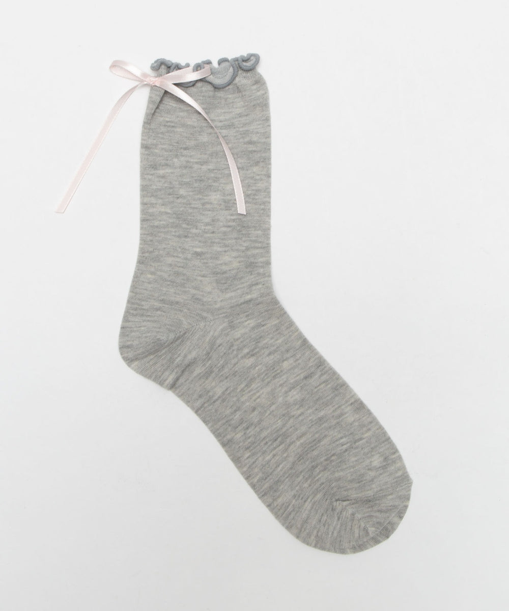 バックリボンメローソックス(23-25cm)