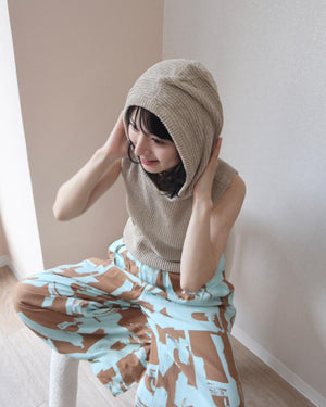 ノースリニットフーディ