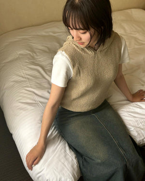 ノースリニットフーディ