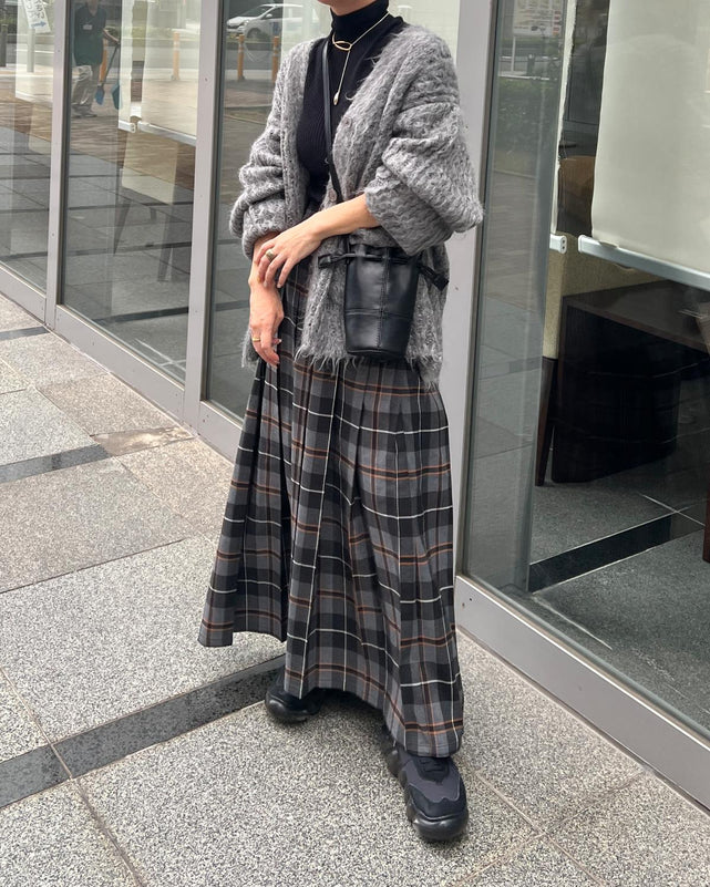 チェックプリーツスカート