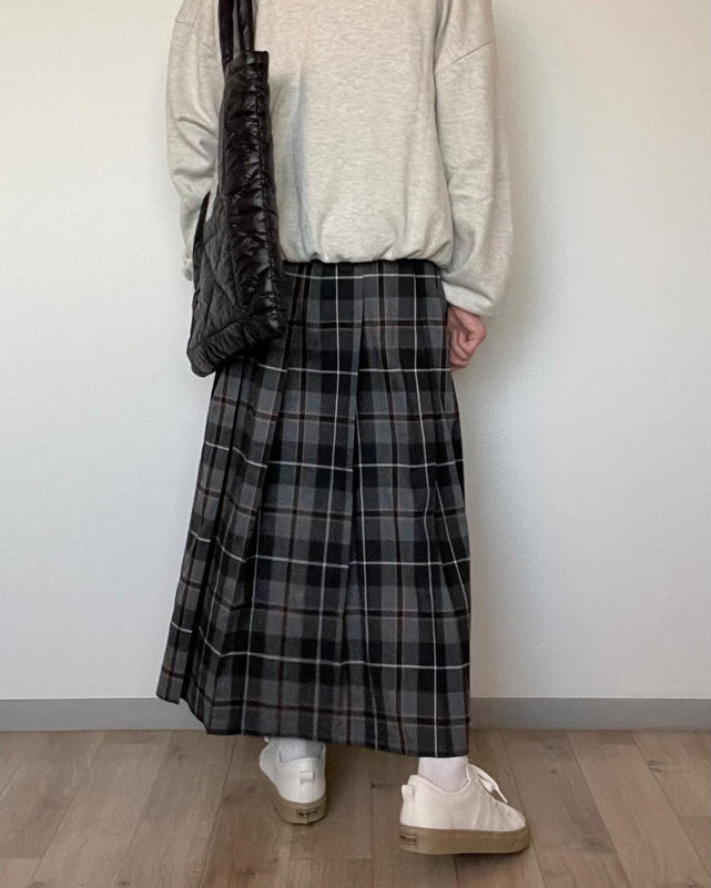 チェックプリーツスカート