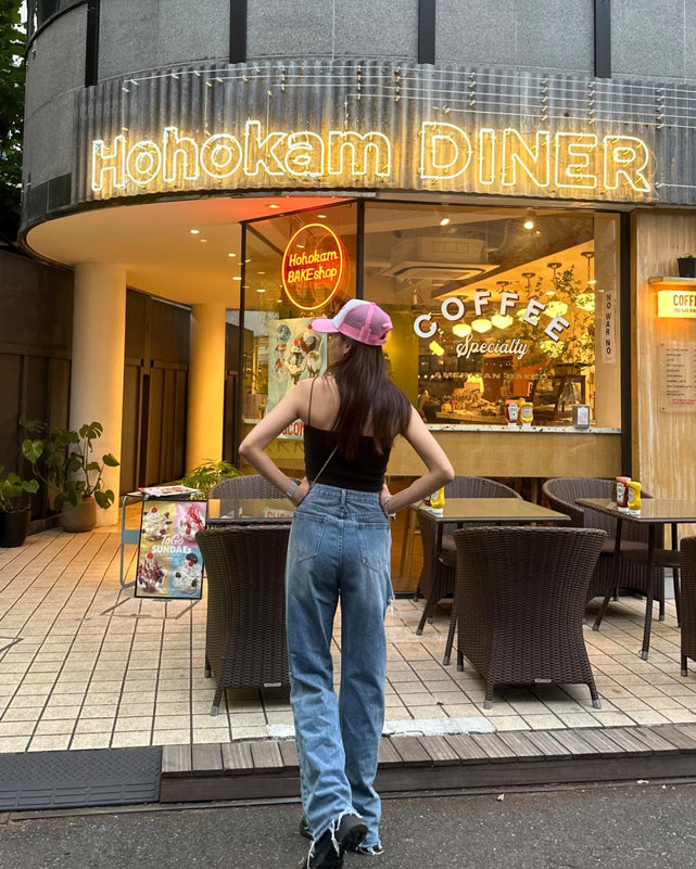 カッティングワイドデニム　