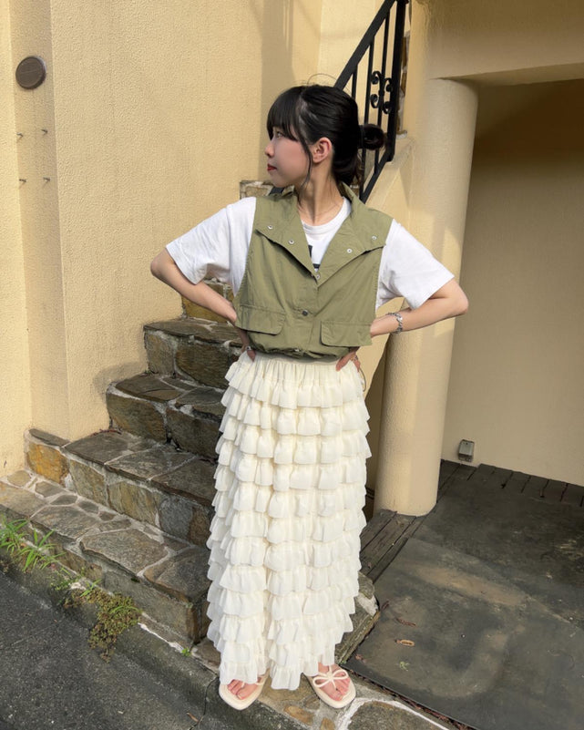 クロップドミリタリーベスト