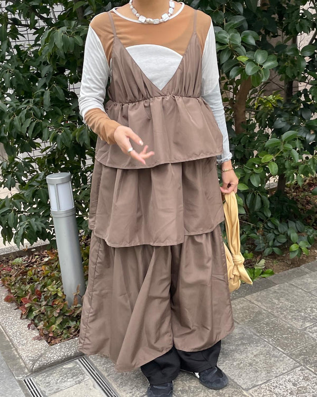ティアードキャミワンピース