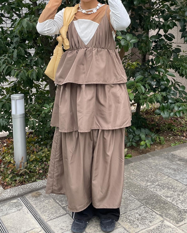ティアードキャミワンピース