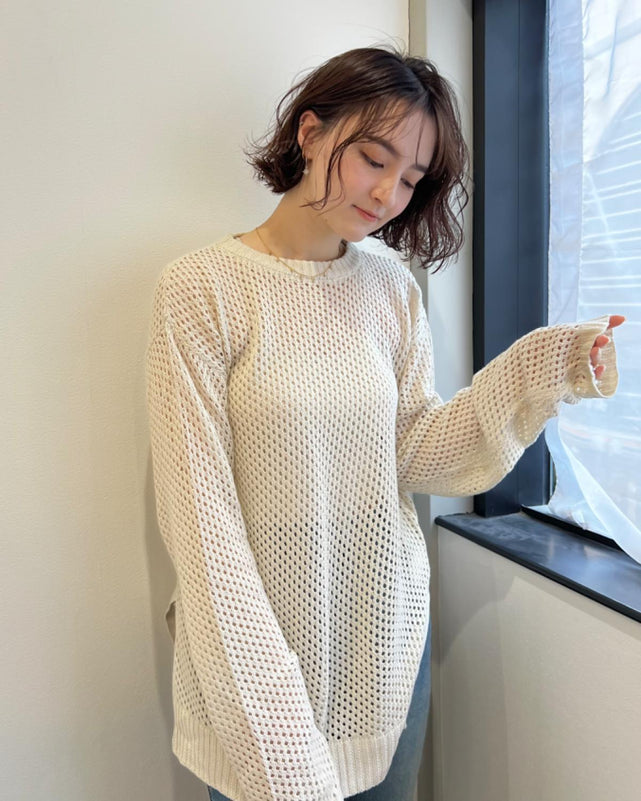 メッシュカットソー