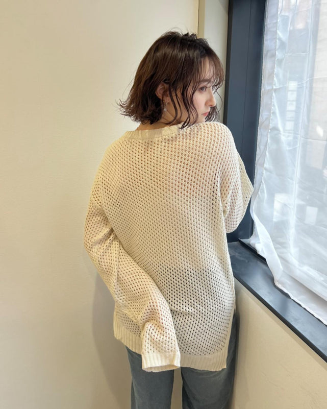 メッシュカットソー