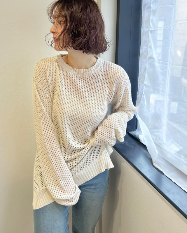 メッシュカットソー