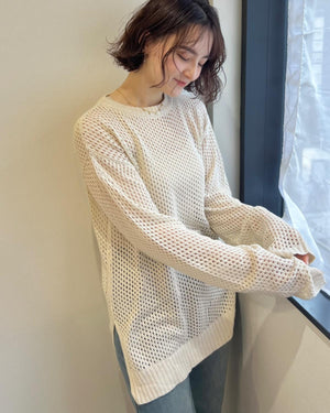 メッシュカットソー