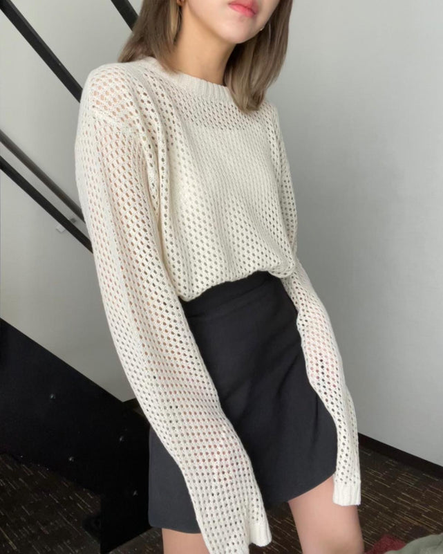 メッシュカットソー