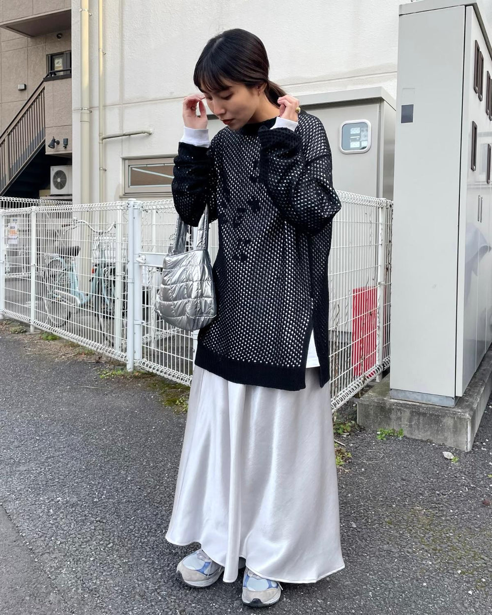 メッシュカットソー