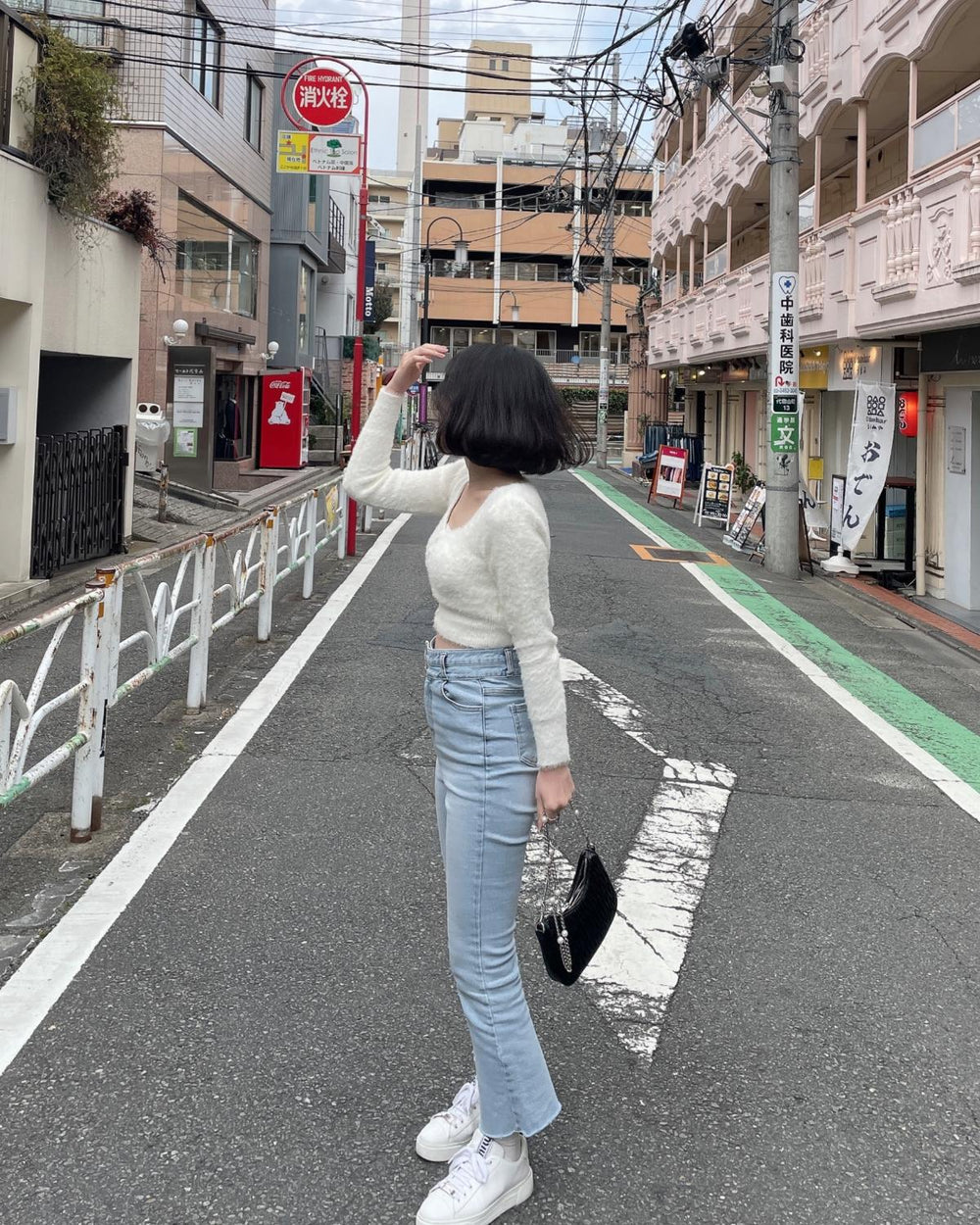 ウエストデザインフレアパンツ