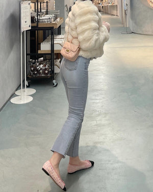 ウエストデザインフレアパンツ