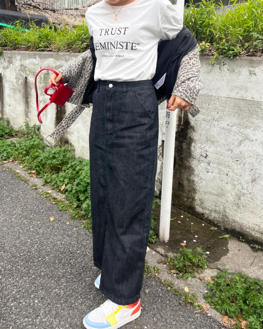 デニムロングスカート
