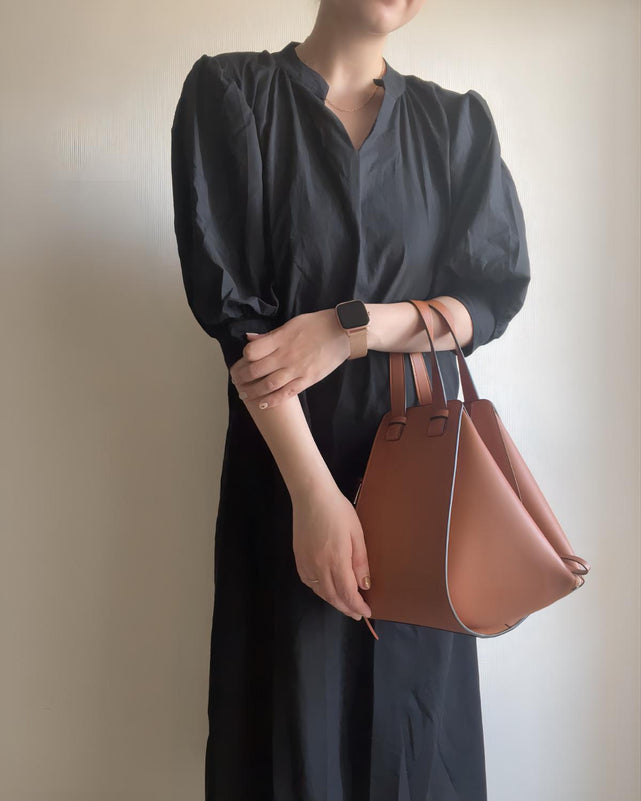 キーネックロングワンピース/キーネックロングワンピース