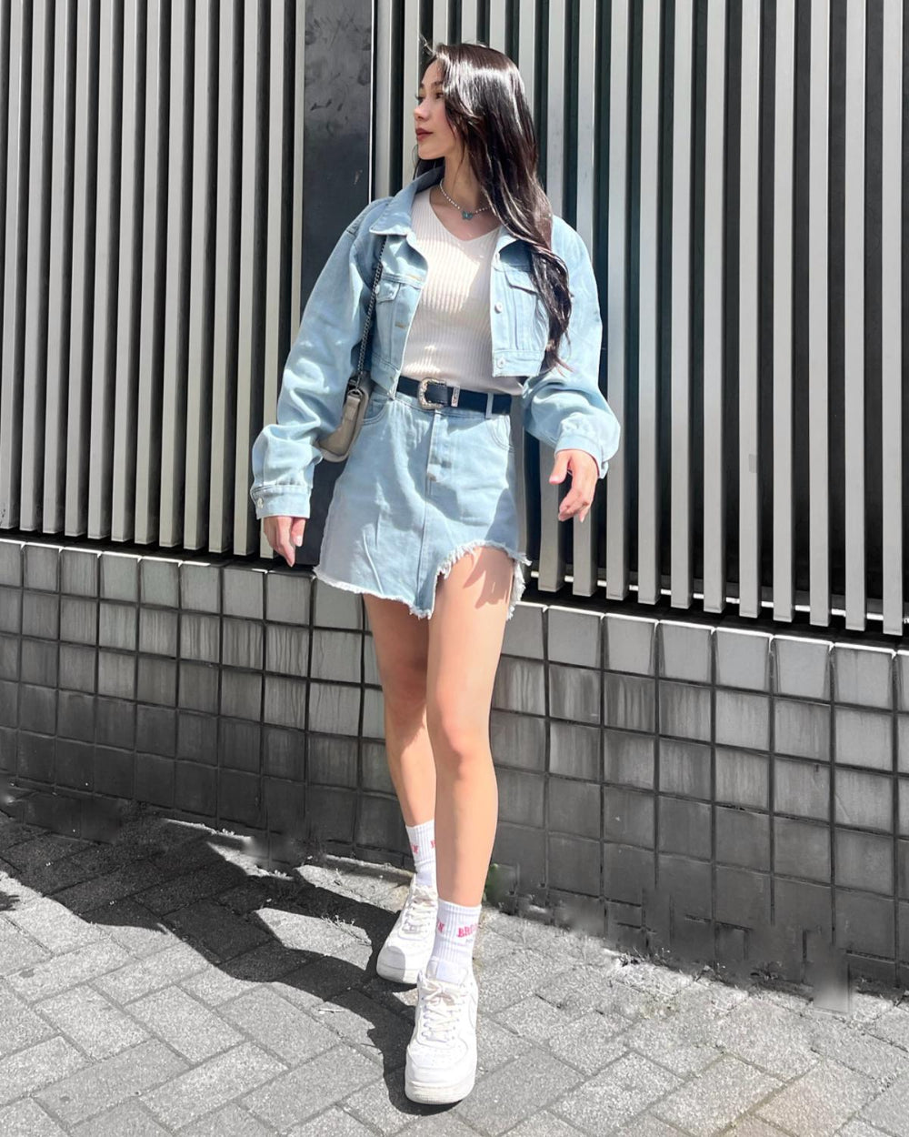 デニムジャケットセットスカート