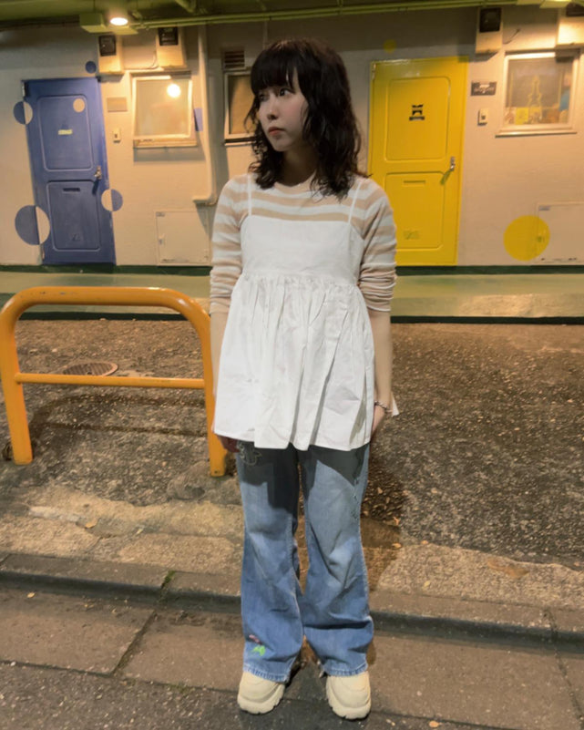 タイプライターペプラムキャミ