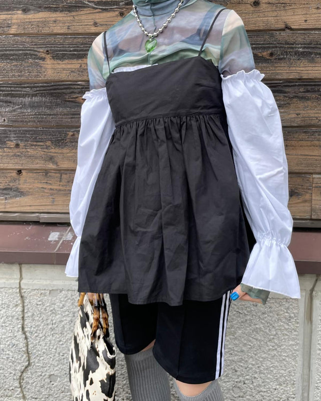 タイプライターペプラムキャミ