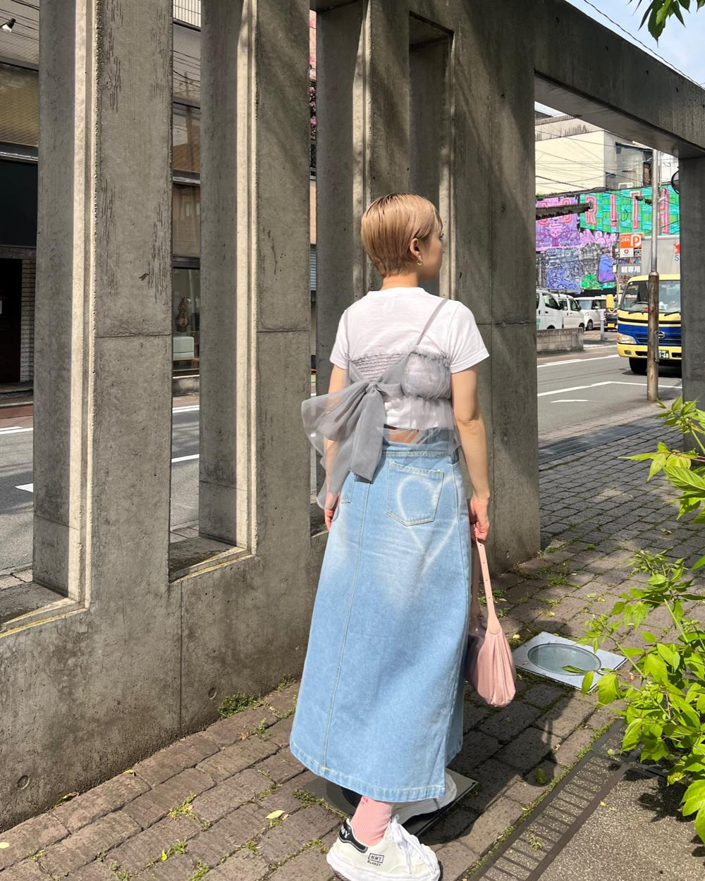 ハートペイントデニムスカート