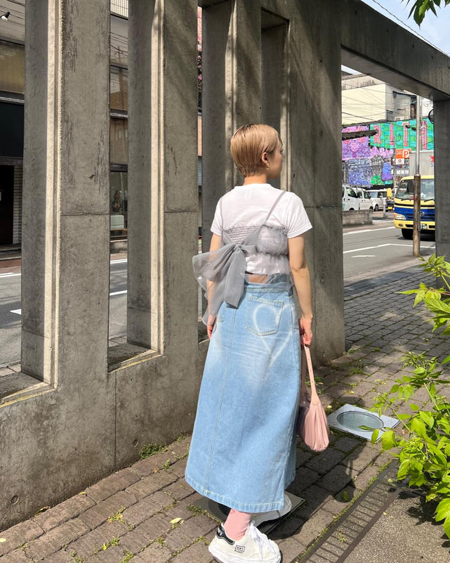 ハートペイントデニムスカート