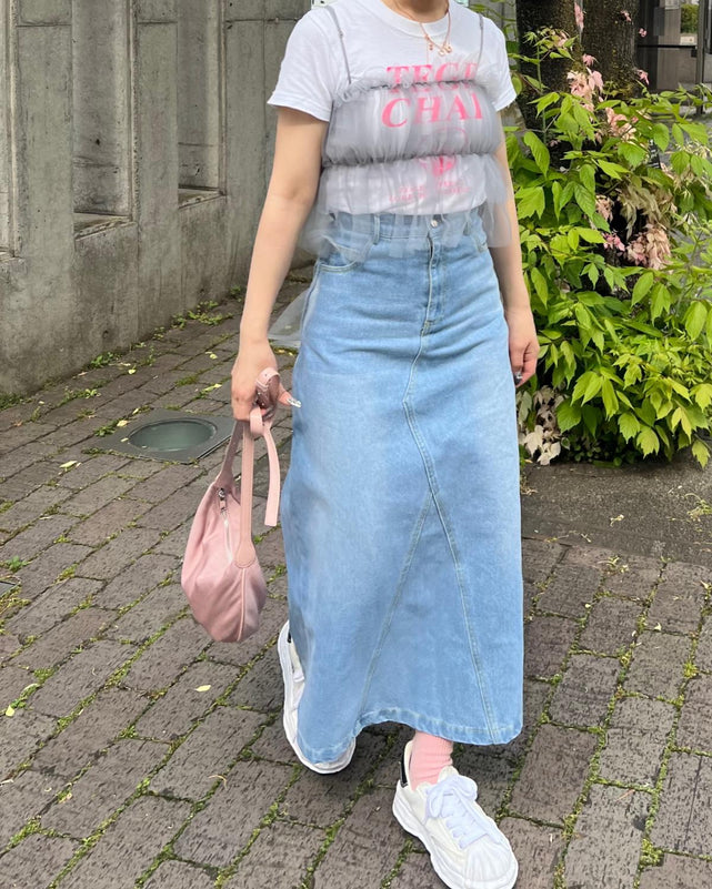 ハートペイントデニムスカート