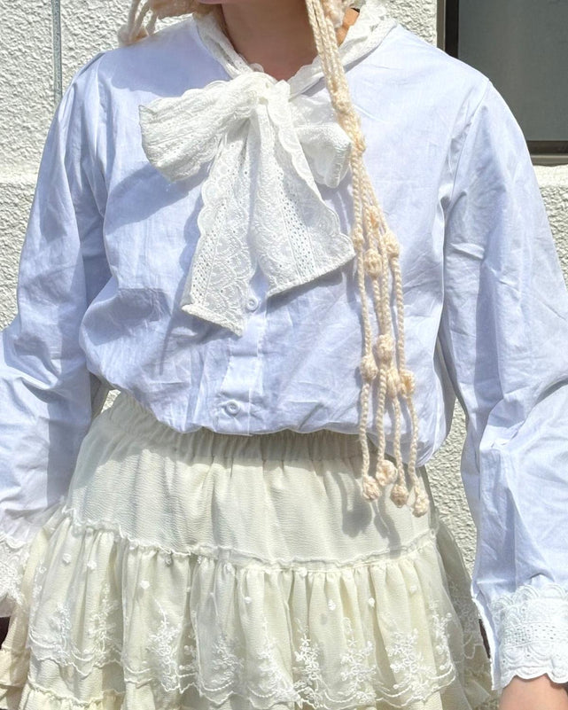 レースリボンブラウス/レースリボンブラウス