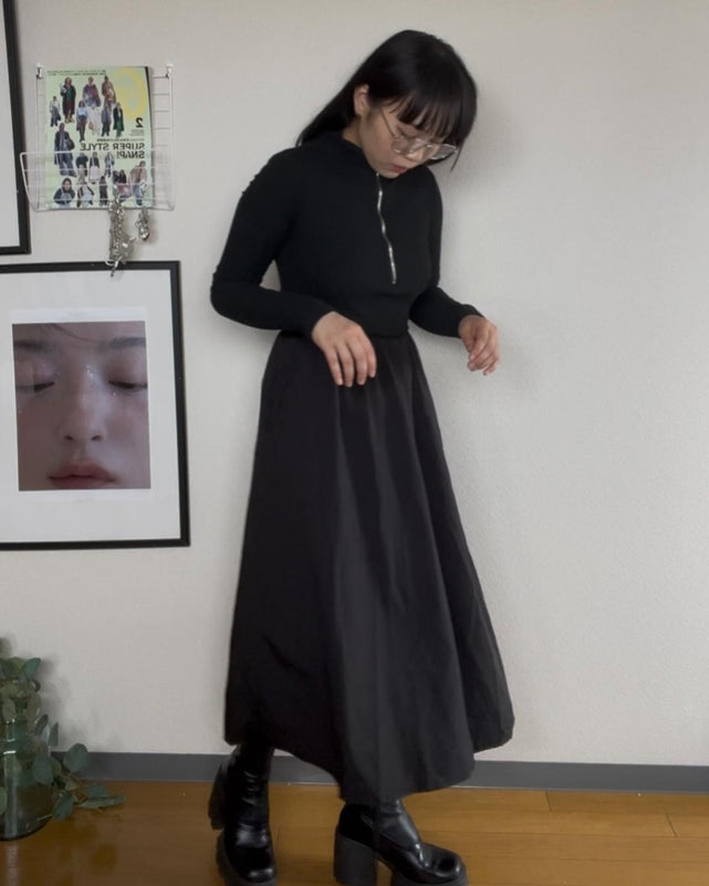 フロントチャックワンピース/フロントチャックワンピース