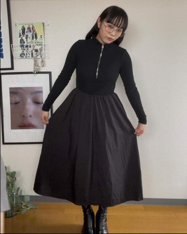 フロントチャックワンピース