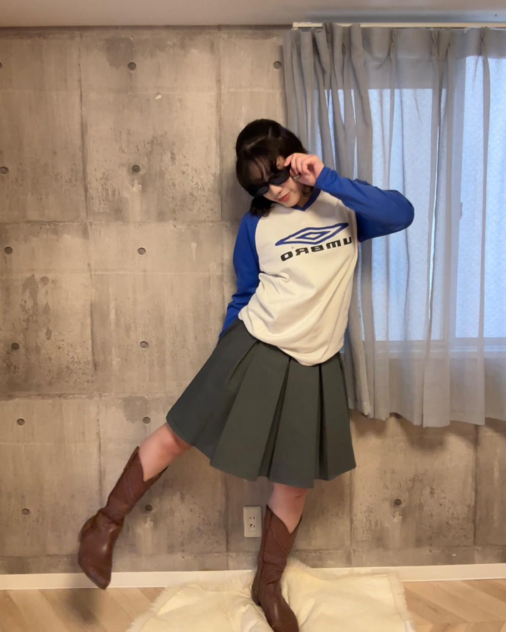 レイヤードデザインミドルスカート