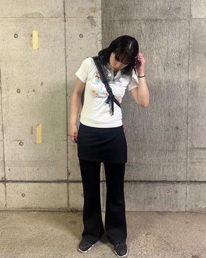 レイヤードフレアパンツ