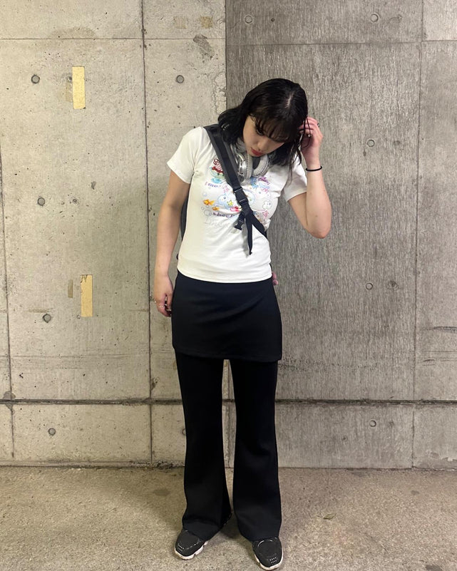 レイヤードフレアパンツ