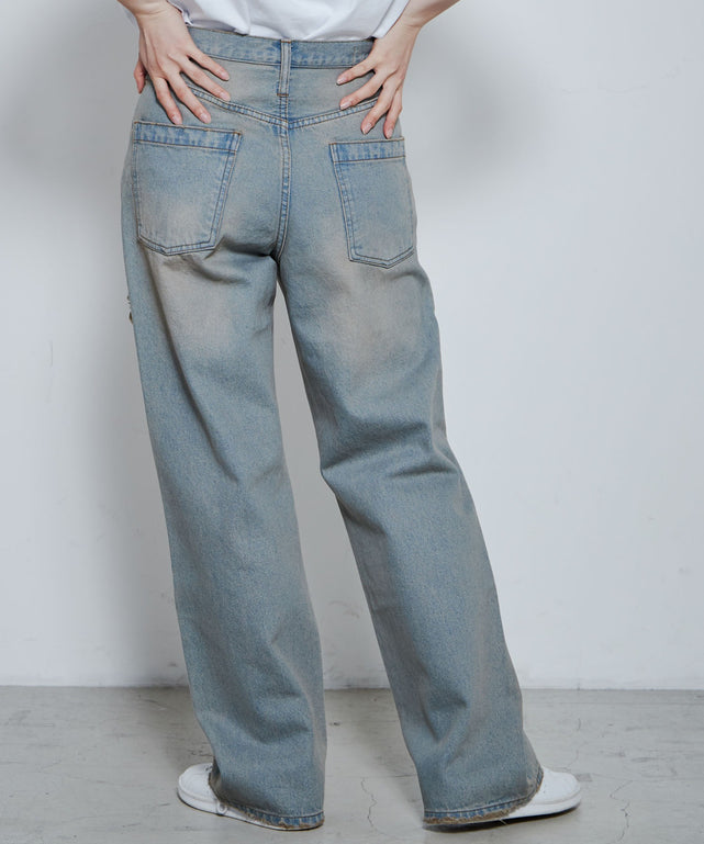デニム中濃加工色 モデル：167cm L着用