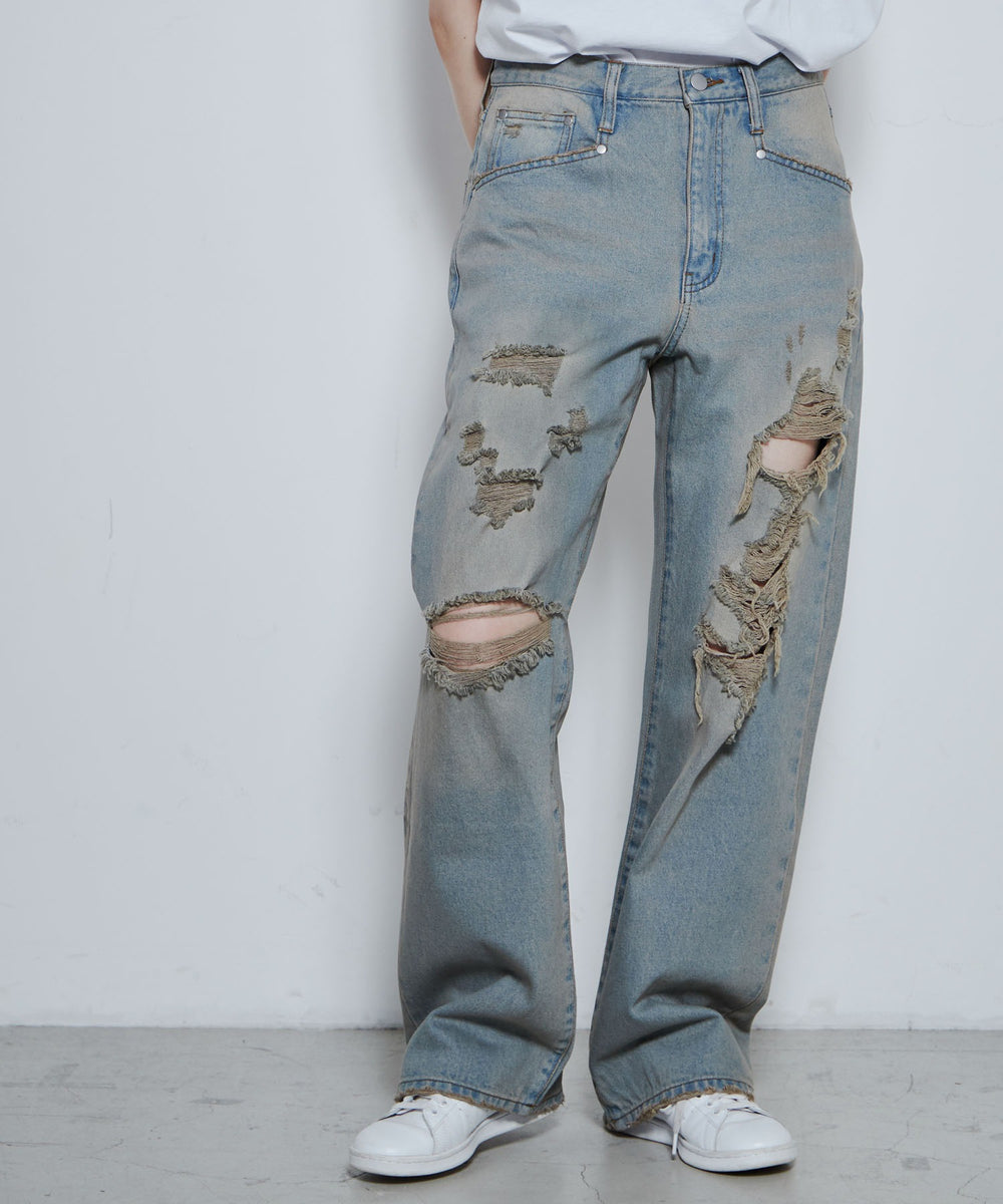 デニム中濃加工色 モデル：167cm L着用
