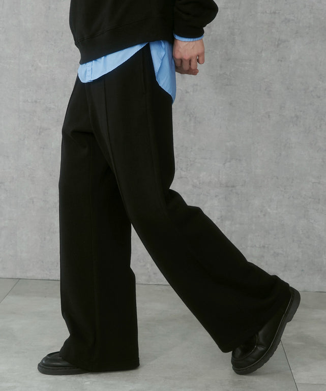 スウェットフレアパンツ/ブラック モデル：183cm L着用